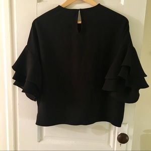 Zara Black ruffle top.
